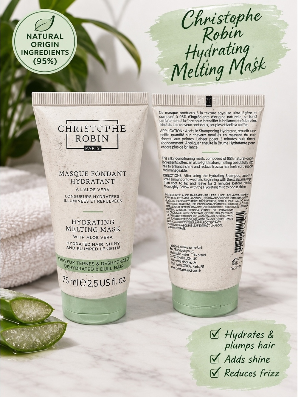 Christophe Robin Hydrating Melting Mask with Aloe Vera 75ml
